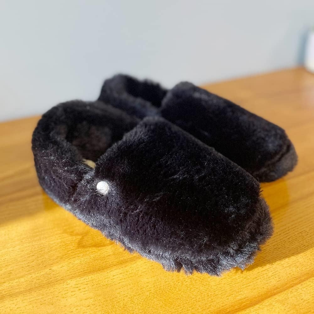 image:imageDearfoams Womens Ellie Fluffy SnuggleBlack