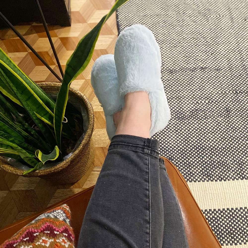 image:imageDearfoams Womens Ellie Fluffy SnuggleBlue Wash