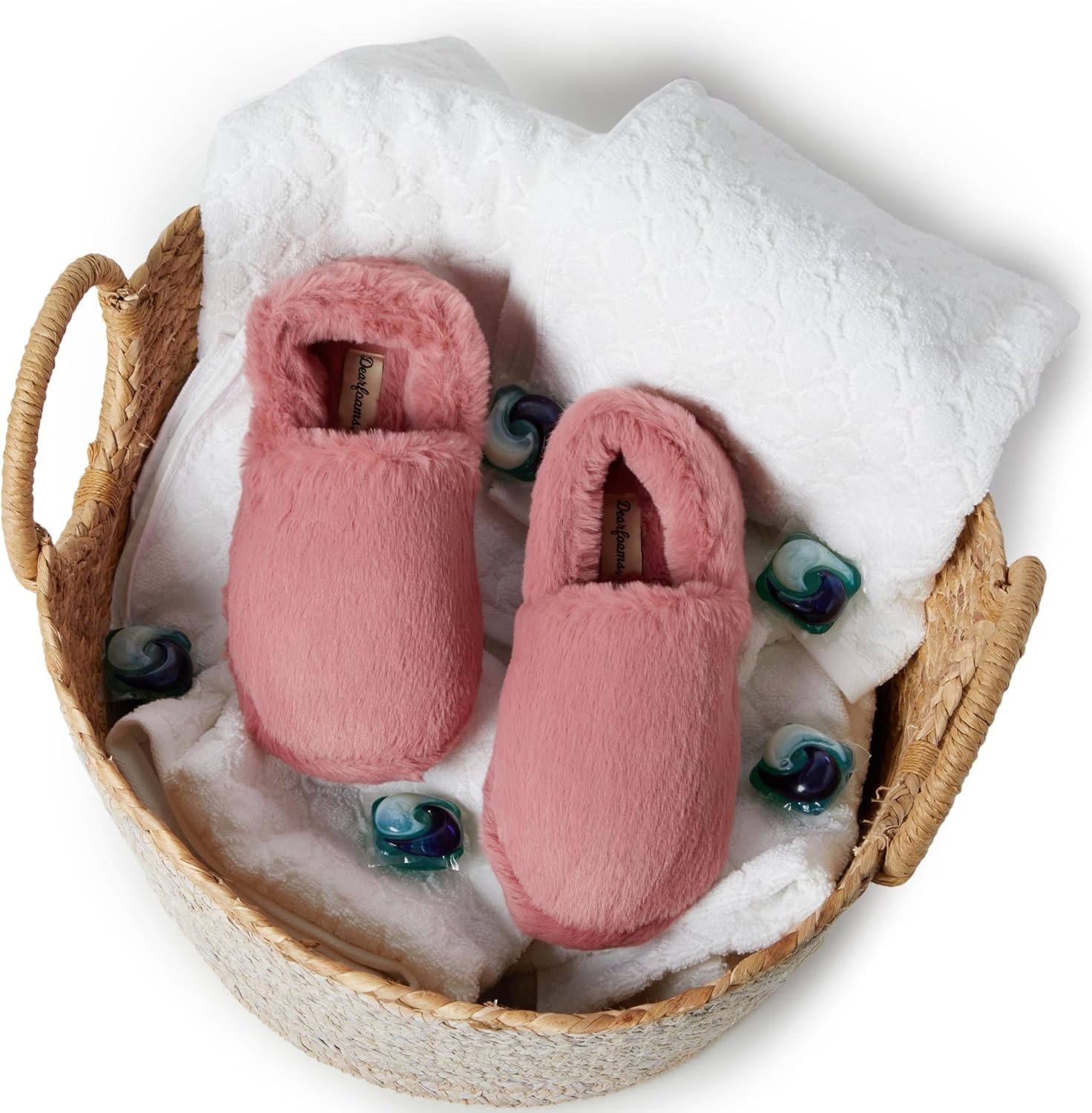 image:imageDearfoams Womens Ellie Fluffy SnuggleRosewood