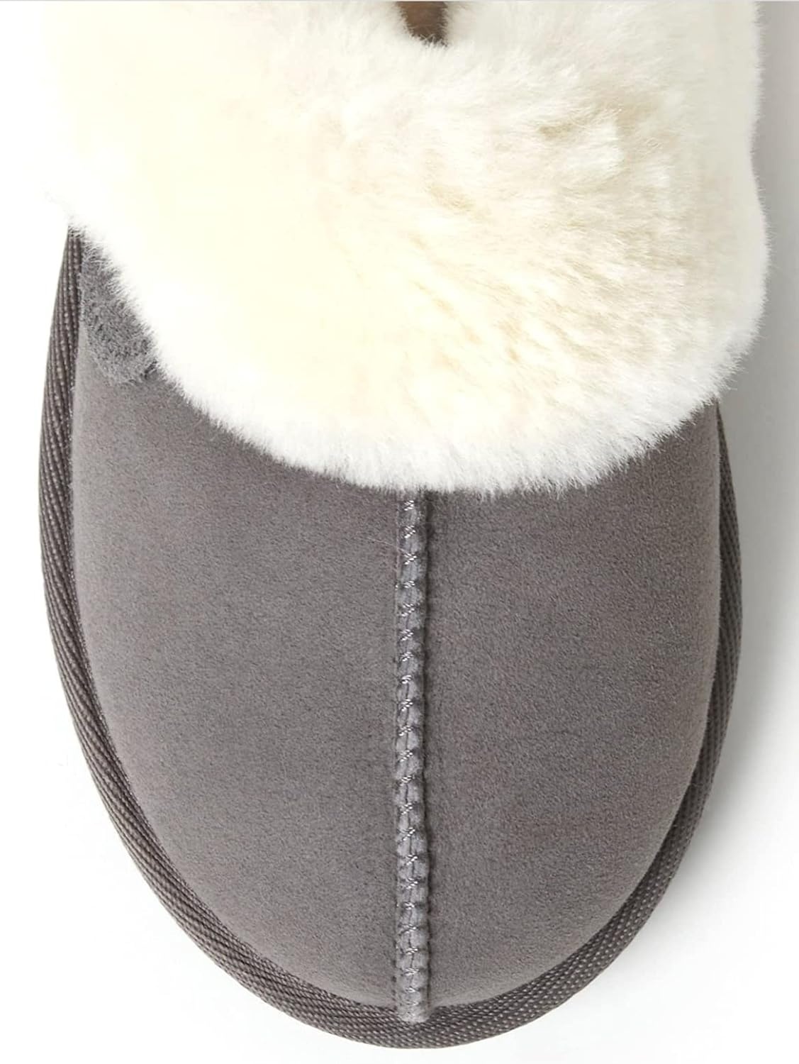 image:imageDearfoams Womens Fireside Sydney Grey Multi Shearling Scuff Slipper 8 M US