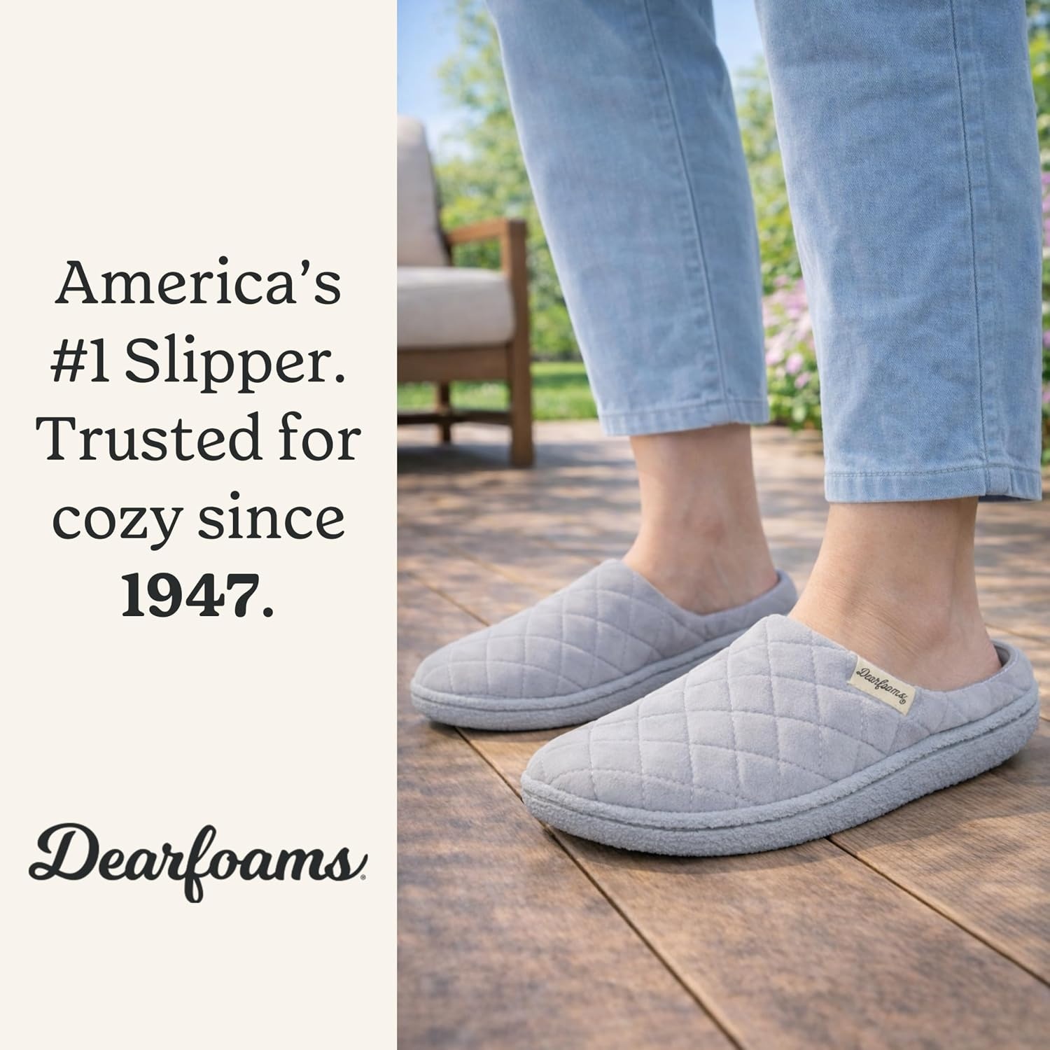 image:imageLeslie Terry Clog House Shoes with Memory Foam Indoor Slippers with Wide WidthsSleet Velour