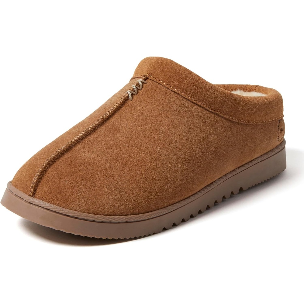 image:imageDearfoams Mens Suede Indoor Outdoor ClogChestnut