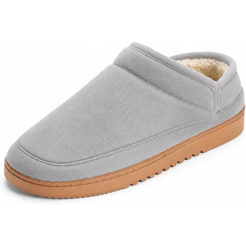 image:imageDearfoams Womens Memory Foam House Shoes Microsuede Bootie Plush Lined Indoor Outdoor Boot SlippersMedium Grey