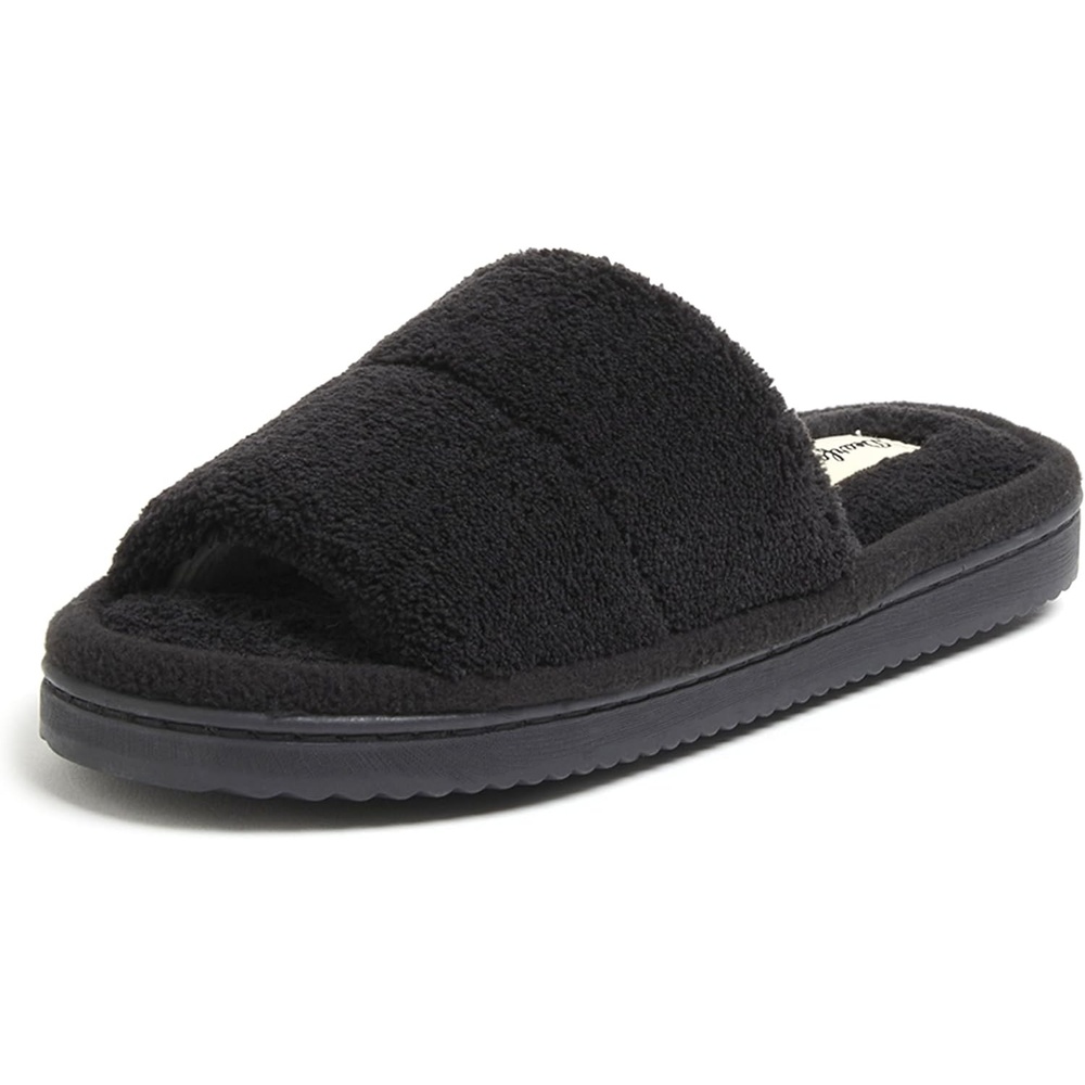 image:imageDearfoams Womens TERRY SLIDE Black L