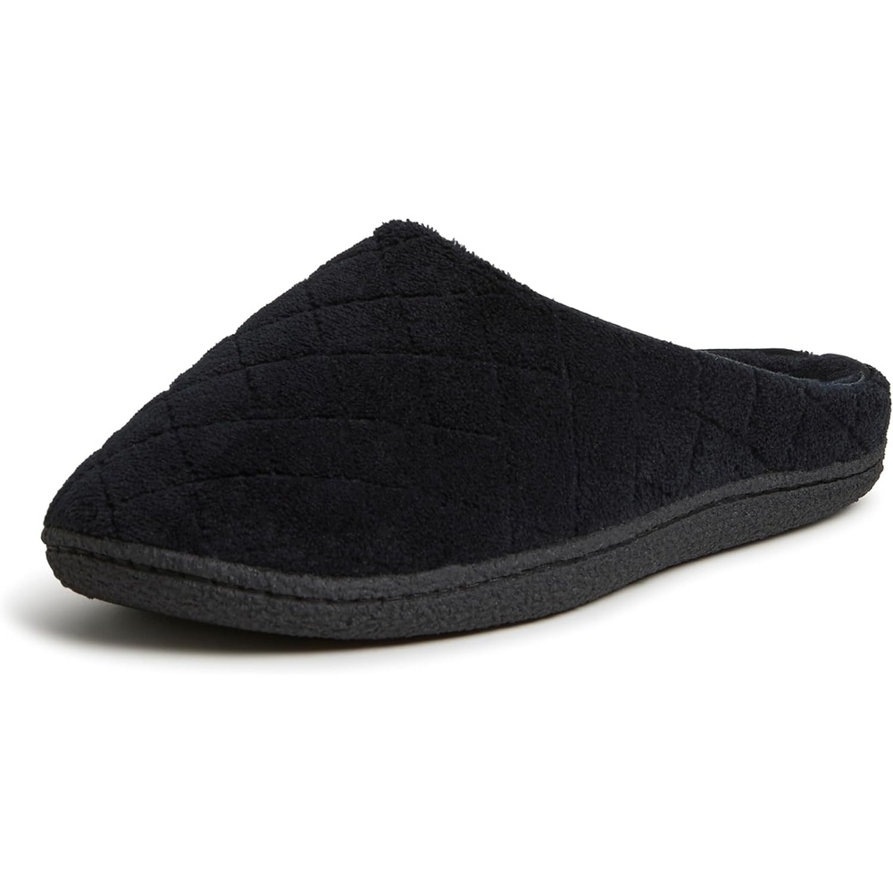 image:imageLeslie Terry Clog House Shoes with Memory Foam Indoor Slippers with Wide WidthsBlack Terry