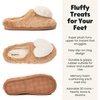 Dearfoams Women’s Cozy Rosie Cuties Plush Fuzzy Giftable House Shoes With Memory Foam(Honey Heart)