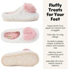 Dearfoams Women’s Cozy Rosie Cuties Plush Fuzzy Giftable House Shoes With Memory Foam(Lovely)