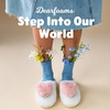 Dearfoams Women’s Cozy Rosie Cuties Plush Fuzzy Giftable House Shoes With Memory Foam(Lovely)