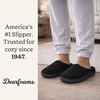 Leslie Terry Clog House Shoes with Memory Foam, Indoor Slippers with Wide Widths(Black Terry)