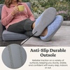 Leslie Terry Clog House Shoes with Memory Foam, Indoor Slippers with Wide Widths(Iceberg Blue Terry)