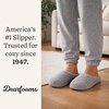 Leslie Terry Clog House Shoes with Memory Foam, Indoor Slippers with Wide Widths(Medium Grey Terry)