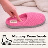 Leslie Terry Clog House Shoes with Memory Foam, Indoor Slippers with Wide Widths(Paradise Pink Terry)