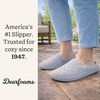 Leslie Terry Clog House Shoes with Memory Foam, Indoor Slippers with Wide Widths(Sleet Velour)