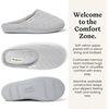 Leslie Terry Clog House Shoes with Memory Foam, Indoor Slippers with Wide Widths(Sleet Velour)