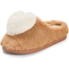 Dearfoams Women’s Cozy Rosie Cuties Plush Fuzzy Giftable House Shoes With Memory Foam(Honey Heart)