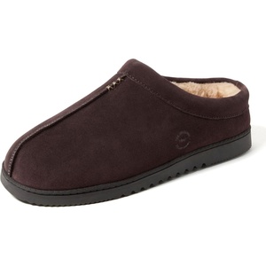 Dearfoams Men’s Suede Indoor Outdoor Clog(Coffee)