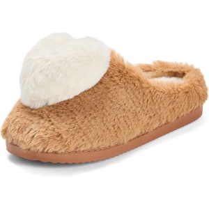Dearfoams Women’s Cozy Rosie Cuties Plush Fuzzy Giftable House Shoes With Memory Foam(Honey Heart)