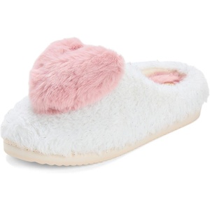 Dearfoams Women’s Cozy Rosie Cuties Plush Fuzzy Giftable House Shoes With Memory Foam(Lovely)