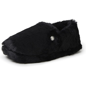 Dearfoams Women’s Ellie Fluffy Snuggle(Black)
