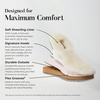 Dearfoams Women’s Fireside Sydney Shearling Fur Indoor/Outdoor Scuff Slipper with Wide Widths, Aubergine, 9