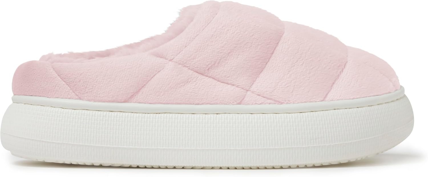 image:imageDearfoams Womens Quilted Cloud Puff Lightweight Cozy Shea Clog With Platform Cushioned OutsolePowder Pink