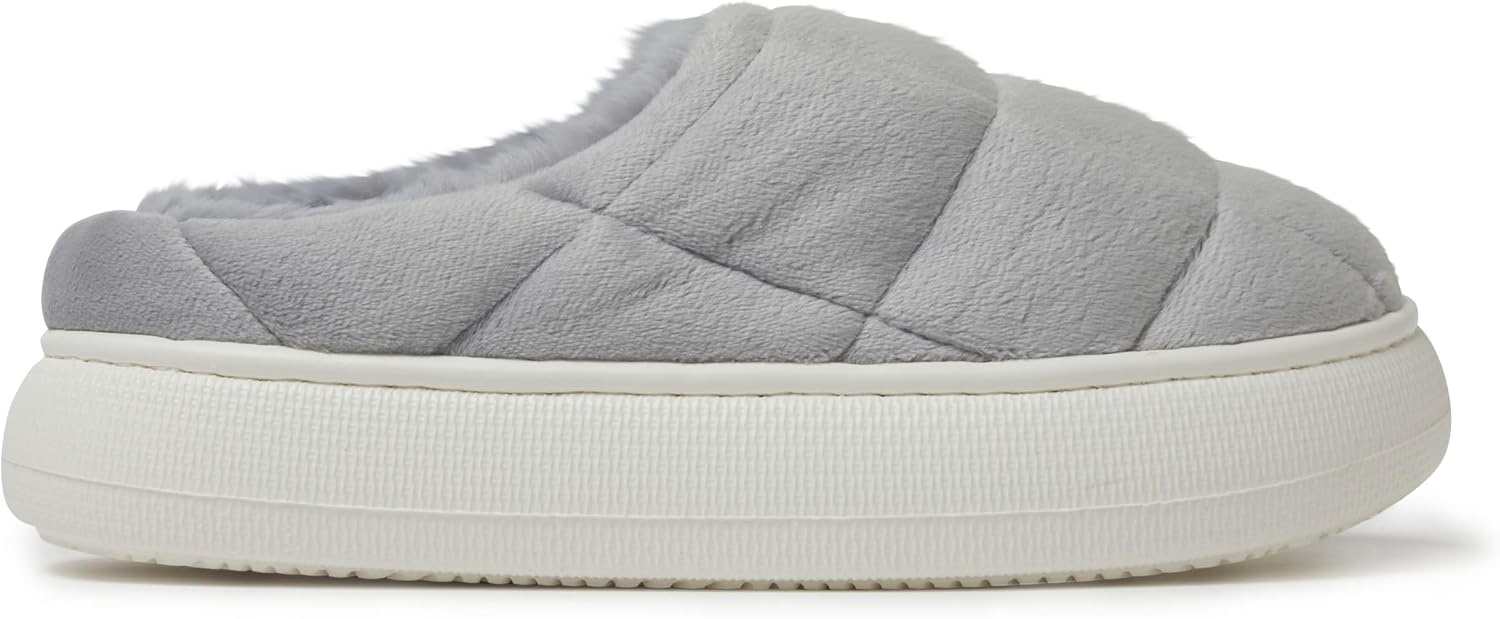 image:imageDearfoams Womens Quilted Cloud Puff Lightweight Cozy Shea Clog With Platform Cushioned OutsoleSleet