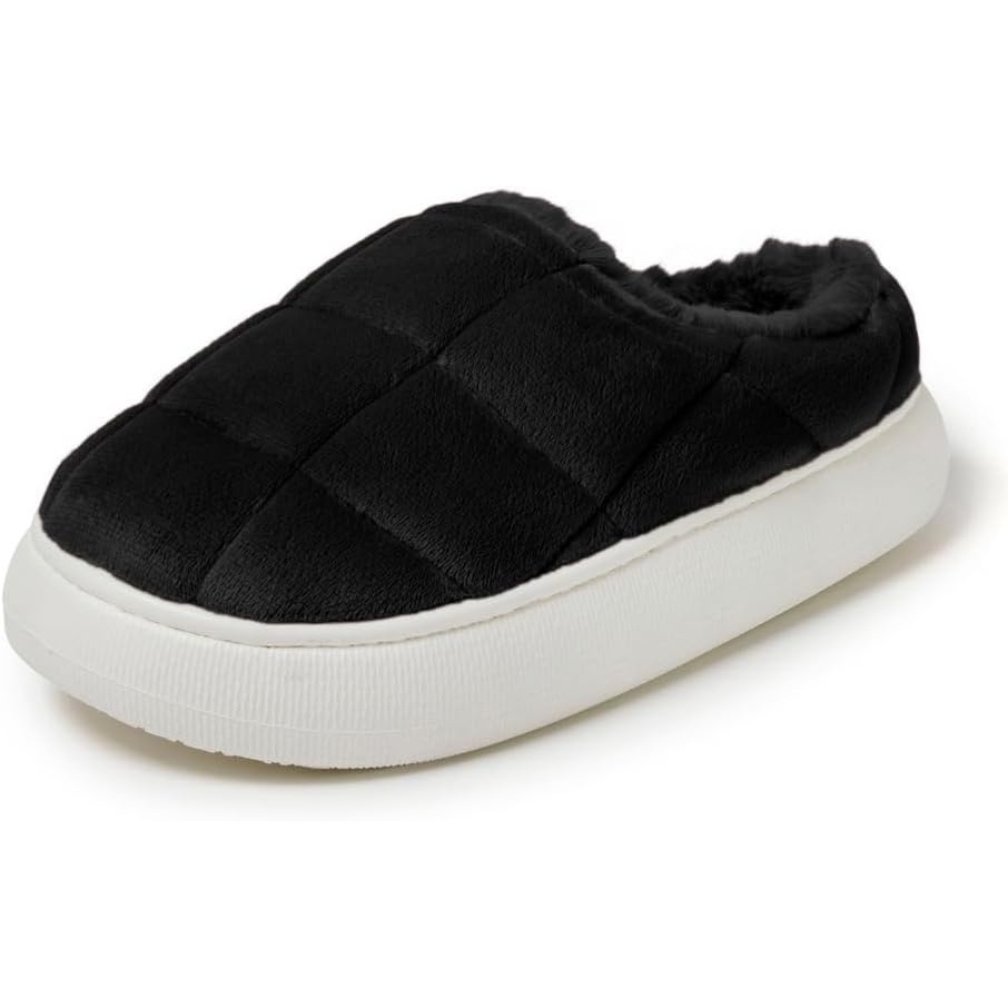 image:imageDearfoams Womens Quilted Cloud Puff Lightweight Cozy Shea Clog With Platform Cushioned OutsoleBlack
