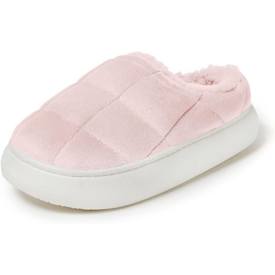 image:imageDearfoams Womens Quilted Cloud Puff Lightweight Cozy Shea Clog With Platform Cushioned OutsolePowder Pink