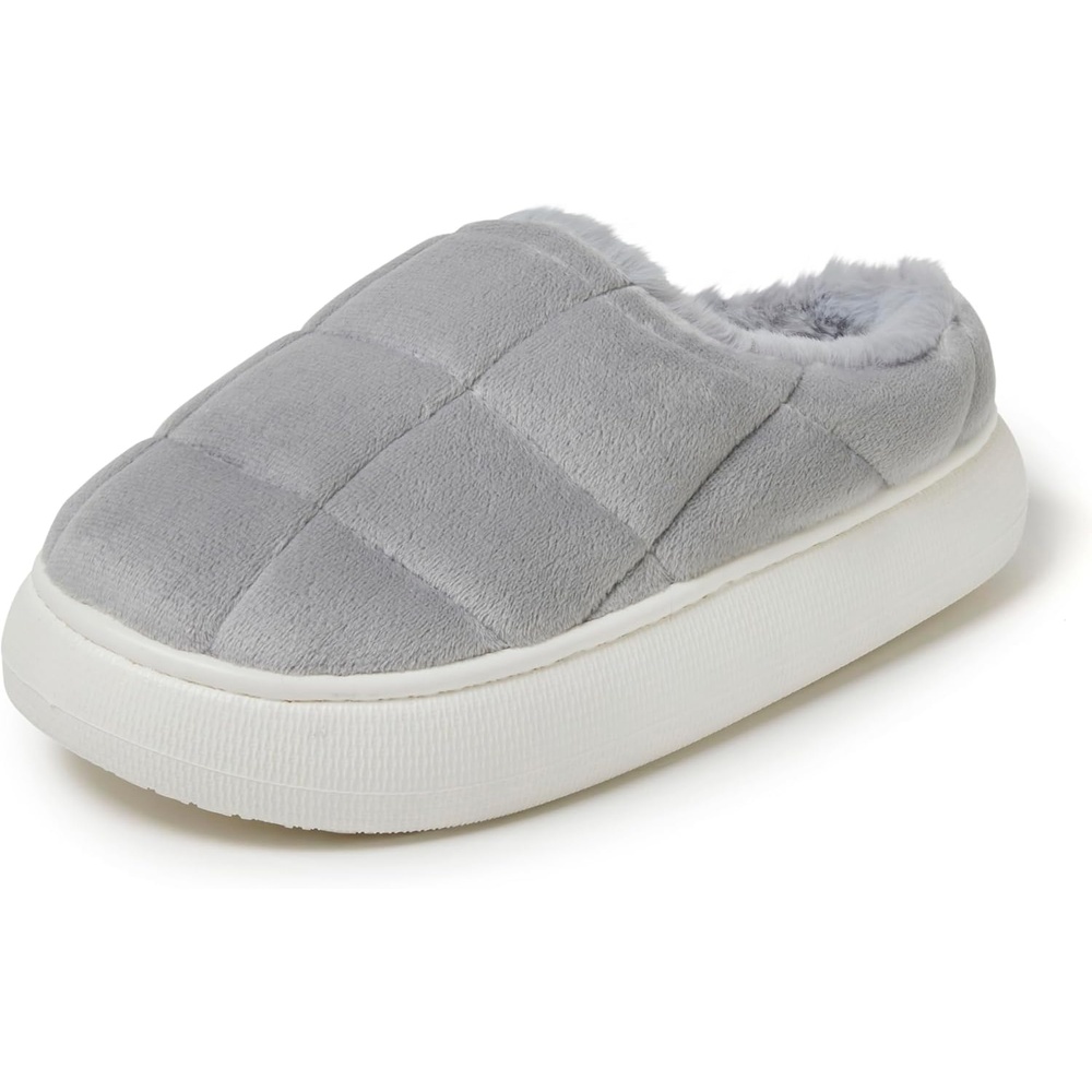 image:imageDearfoams Womens Quilted Cloud Puff Lightweight Cozy Shea Clog With Platform Cushioned OutsoleSleet