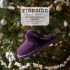 Dearfoams Women’s Fireside Sydney Aubergine Shearling Scuff Slipper 9 W US