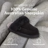 Dearfoams Women’s Melville Genuine Shearling Scuff(Black)