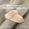 Dearfoams Women’s Melville Genuine Shearling Scuff(Sand)