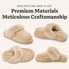 Dearfoams Women’s Melville Genuine Shearling Scuff(Sand)