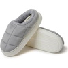 Dearfoams Women’s Quilted Cloud Puff Lightweight Cozy Shea Clog With Platform Cushioned Outsole(Sleet)