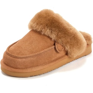 Dearfoams Women’s Melville Genuine Shearling Scuff(Chestnut)