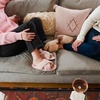 Jessica Cross Band Slide Memory Foam Open Toe Fuzzy Indoor Summer House Slippers(Dusty Pink)
