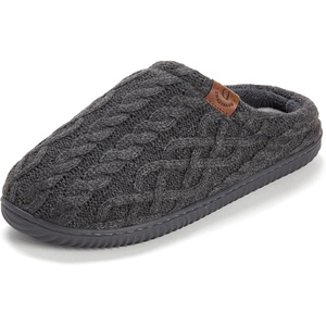 Dearfoams Men’s Case Casual Clog(Dark Heather Grey)
