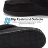 Dearfoams Women’s Memory Foam House Shoes, Slip on Microsuede Clog, Plush Lined Indoor Outdoor Slippers(Black)
