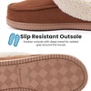 Dearfoams Women’s Memory Foam House Shoes, Slip on Microsuede Clog, Plush Lined Indoor Outdoor Slippers(Chestnut)