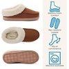 Dearfoams Women’s Memory Foam House Shoes, Slip on Microsuede Clog, Plush Lined Indoor Outdoor Slippers(Chestnut)