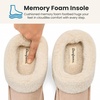 Dearfoams Women’s Memory Foam House Shoes, Slip on Microsuede Clog, Plush Lined Indoor Outdoor Slippers(Sand)