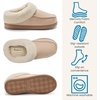 Dearfoams Women’s Memory Foam House Shoes, Slip on Microsuede Clog, Plush Lined Indoor Outdoor Slippers(Sand)