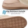 Dearfoams Women’s Memory Foam House Shoes, Slip on Microsuede Clog, Plush Lined Indoor Outdoor Slippers(Sand)