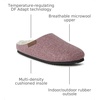 Dearfoams Women’s Microwool Molded Footbed Clog(Aubergine)