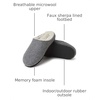Dearfoams Women’s Microwool Molded Footbed Clog(Grey Heather)