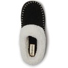 Dearfoams Women’s Nyla Felted and Plaid Moc Toe Clog(Black)