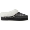 Dearfoams Women’s Nyla Felted and Plaid Moc Toe Clog(Dark Heather Grey)