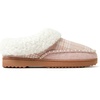 Dearfoams Women’s Nyla Felted and Plaid Moc Toe Clog(Pale Mauve)