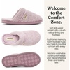 Dearfoams Women’s Serena Memory Foam Chenille Scuff House Shoe Slipper(Frosted Plum)