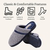 Dearfoams Women’s Serena Memory Foam Chenille Scuff House Shoe Slipper(Peacoat)